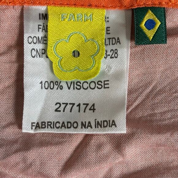 Farm Rio Tropical Toucan Sarong Skirt Tassel Hem Ombre Sunset Wrap Fringe Size P - Picture 9 of 12